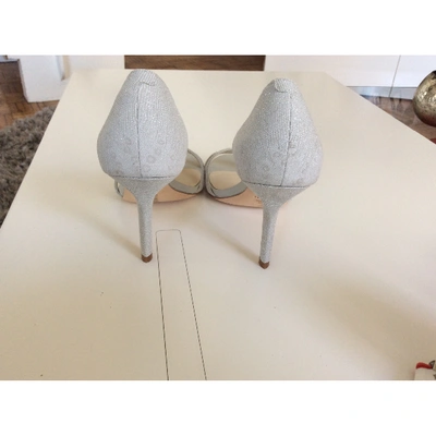 Pre-owned Aerin Leather Pumps In Silver
