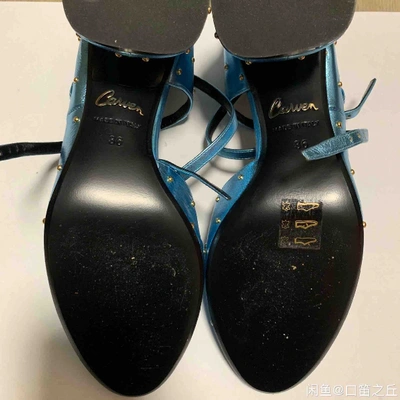 Pre-owned Carven Blue Suede Sandals