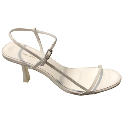 Pre-owned The Row White Leather Sandals