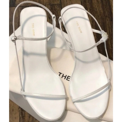 Pre-owned The Row White Leather Sandals