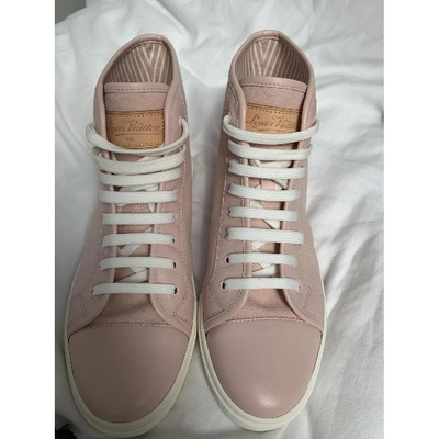 Pre-owned Louis Vuitton Stellar Leather Trainers In Pink