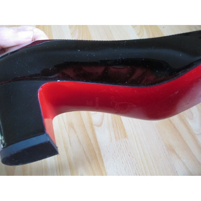 Pre-owned Christian Louboutin Patent Leather Heels In Black