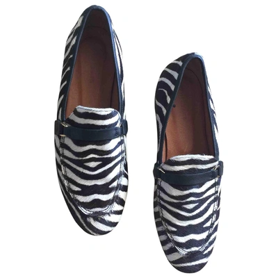 Pre-owned Whistles Pony-style Calfskin Flats