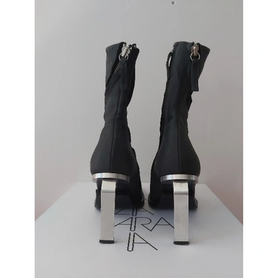 Pre-owned Cinzia Araia Black Leather Ankle Boots