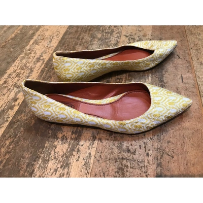Pre-owned Missoni White Cloth Ballet Flats