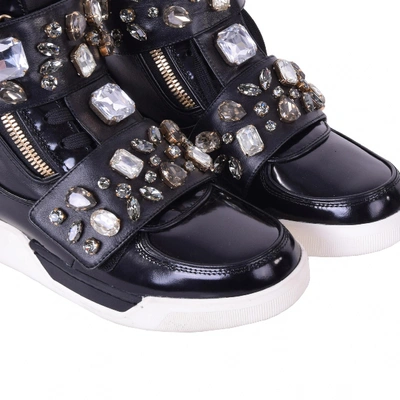 Pre-owned Dolce & Gabbana Black Leather Trainers