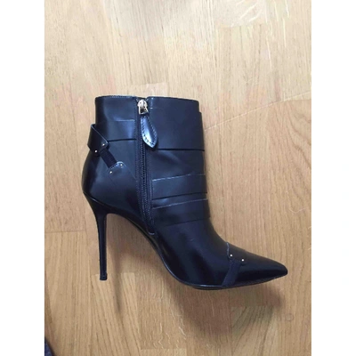 Pre-owned Aperlai Black Leather Ankle Boots