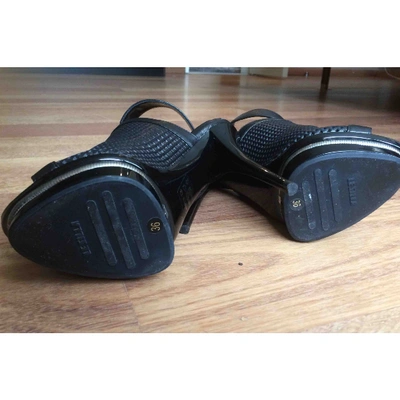 Pre-owned Le Silla Leather Sandals In Black