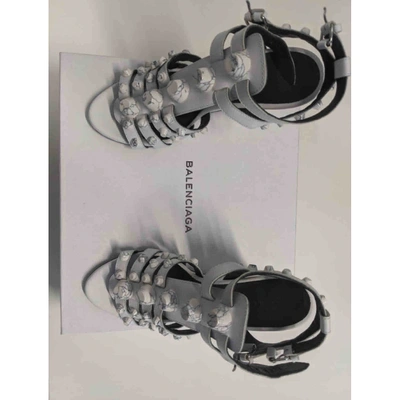 Pre-owned Balenciaga White Leather Sandals