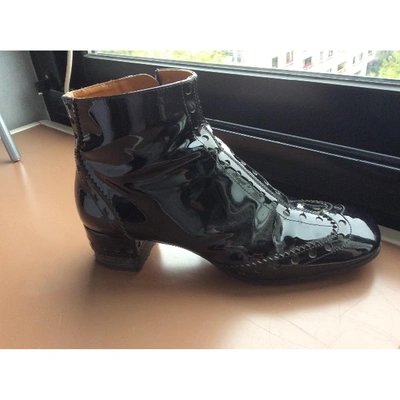 Pre-owned Chloé Black Patent Leather Ankle Boots