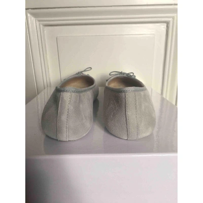 Pre-owned Flattered Ballet Flats In Silver
