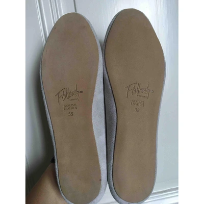 Pre-owned Flattered Ballet Flats In Silver