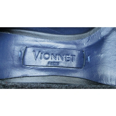 Pre-owned Vionnet Cloth Heels In Grey