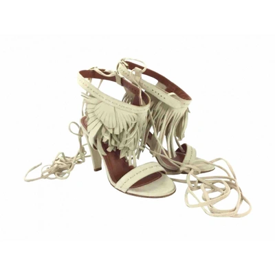 Pre-owned Alberta Ferretti Leather Sandals In Beige