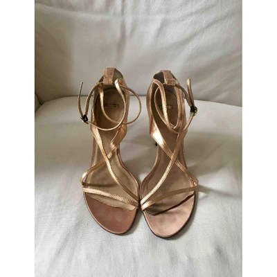 Pre-owned Not Shy Leather Sandals In Gold