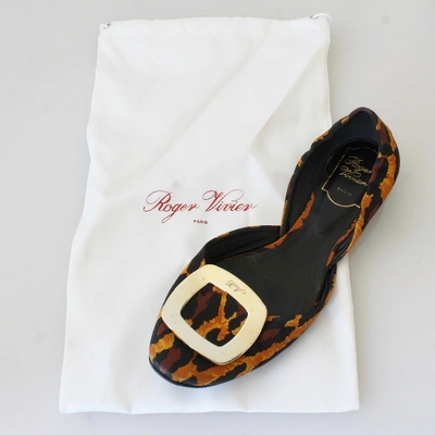 Pre-owned Roger Vivier Cloth Ballet Flats In Multicolour