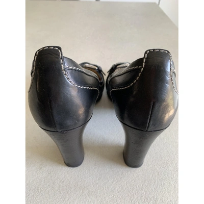 Pre-owned Dolce & Gabbana Leather Heels In Black