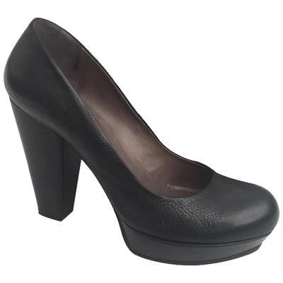 Pre-owned Moma Leather Heels In Black