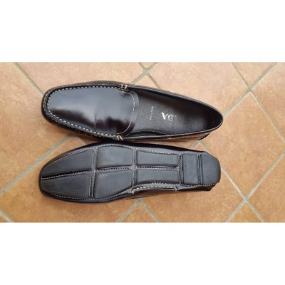 Pre-owned Prada Black Leather Flats