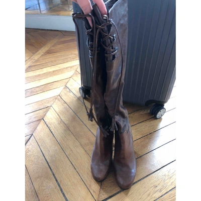 Pre-owned Barbara Bui Leather Boots In Brown