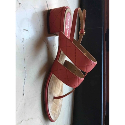 Pre-owned Chanel Leather Sandals