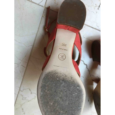 Pre-owned Chanel Leather Sandals
