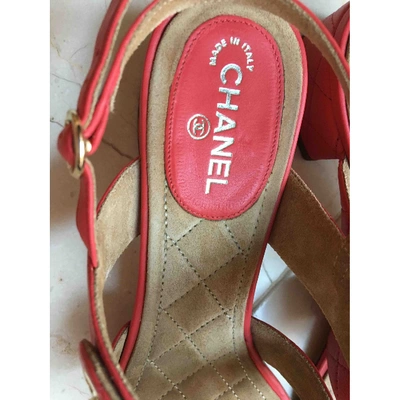 Pre-owned Chanel Leather Sandals