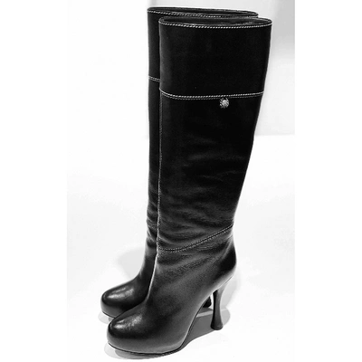 Pre-owned Bally Leather Boots In Black