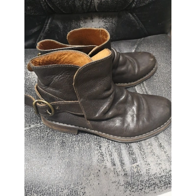 Pre-owned Fiorentini + Baker Leather Biker Boots In Brown