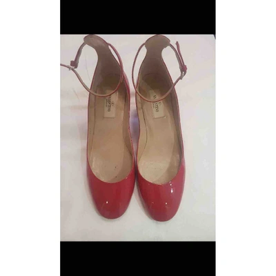 Pre-owned Valentino Garavani Tango Red Patent Leather Heels