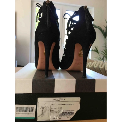 Pre-owned Aquazzura Sandal In Black