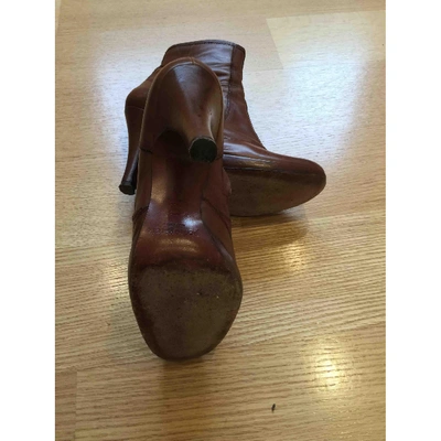 PEDRO GARCIA Pre-owned Leather Ankle Boots In Brown