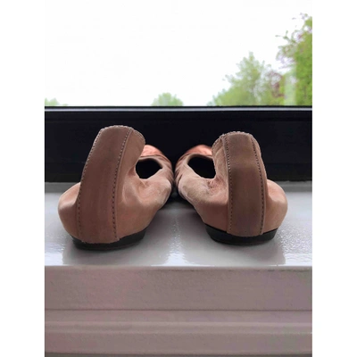 Pre-owned Lanvin Ballet Flats In Pink
