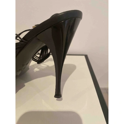 GUCCI Pre-owned Leather Sandals In Black