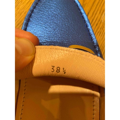 Pre-owned Rupert Sanderson Blue Leather Flats