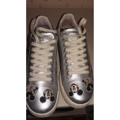 Pre-owned Moa Master Of Arts Silver Leather Trainers