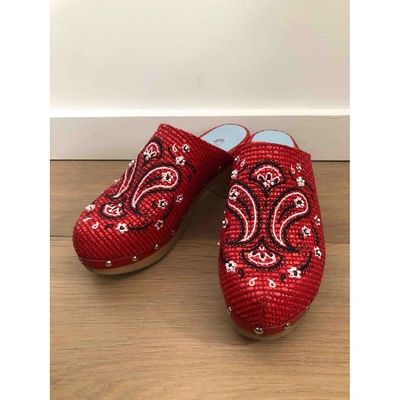 Pre-owned Mr Red Tweed Mules & Clogs