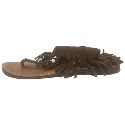 Pre-owned Tatoosh Leather Sandal In Brown