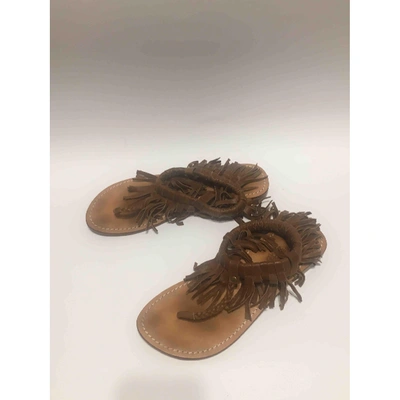 Pre-owned Tatoosh Leather Sandal In Brown