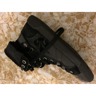 Pre-owned Lotto Leather Ankle Boots In Black