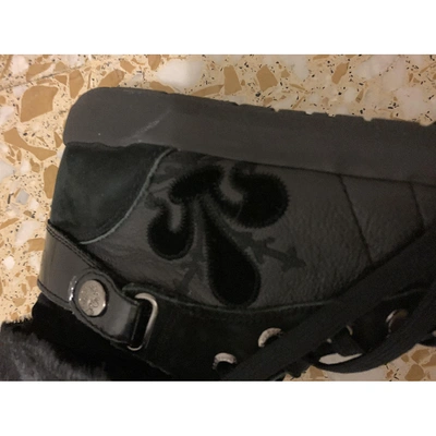 Pre-owned Lotto Leather Ankle Boots In Black