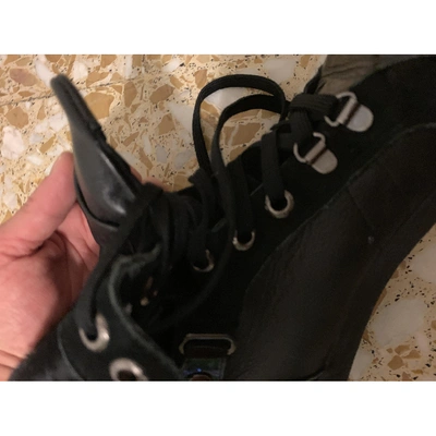Pre-owned Lotto Leather Ankle Boots In Black