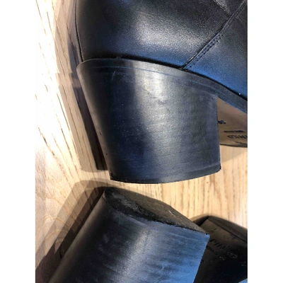 Pre-owned Pinko Black Leather Boots