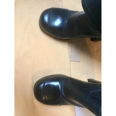 Pre-owned Acne Studios Leather Boots In Black