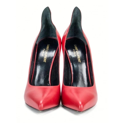 Pre-owned Saint Laurent Era Red Leather Heels