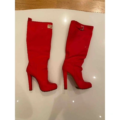 Pre-owned Dsquared2 Red Rubber Boots