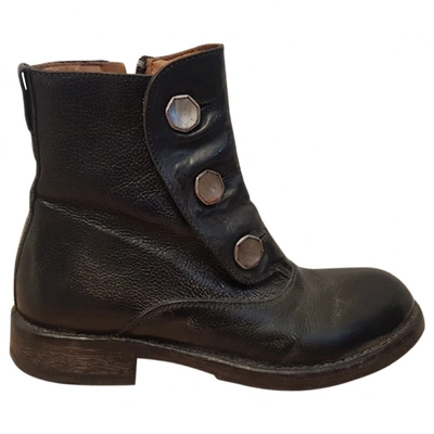 Pre-owned Moma Black Leather Boots