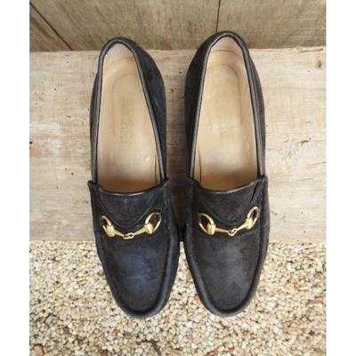 Pre-owned Gucci Flats In Black