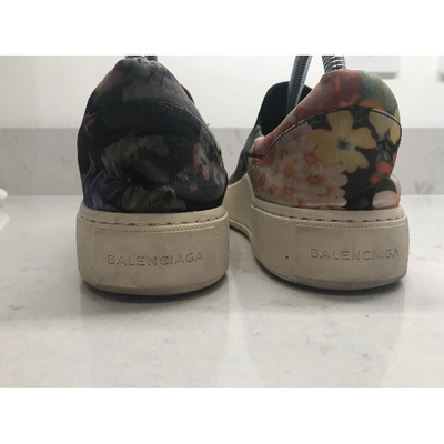 Pre-owned Balenciaga Cloth Trainers In Black