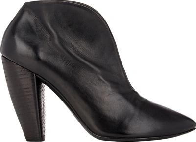 Marsèll Black Leather Cleavage Ankle Boots